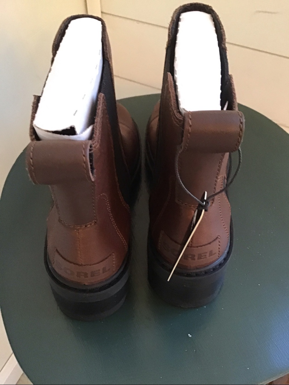 NWT Sorel Joan Now Chelsea Velvet Tan/Black Waterproof Boot Sz 7.5 - Picture 6 of 8